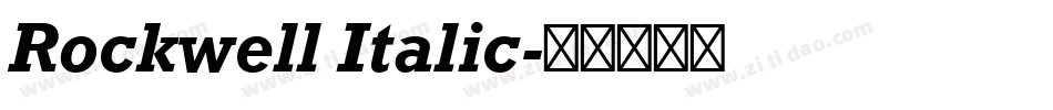 Rockwell Italic字体转换